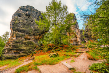 Cesko Svycarsko, Bohemian Switzerland - Tiske Steny on the North of Czech Republic