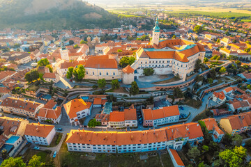 Naklejka premium Mikulov Castle in Mikulov in South Moravia, Czech Republic. Most important castles in South Moravia