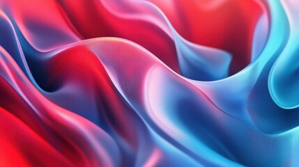 Obraz premium Background abstract wave pattern in red and blue for technology banner generated via stock. Abstract wave pattern background design for technology banner.