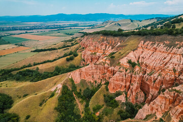 Red rocky slopes Rapa Rosie is a protected geological and floristic reservation area near Sebes...