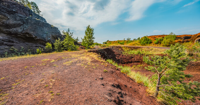Volcano of Romania. The Racos volcano is the oldest volcano in the region transylvania. Vulcanul Racos