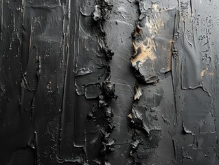 A monochromatic abstract work with a focus on texture and materiality.