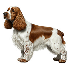 English Cocker Spaniel isolated on transparent background png