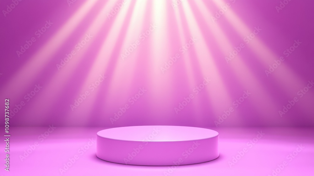 Poster abstract modern minimal pastel violet background illuminated with bright light. showcase scene with 
