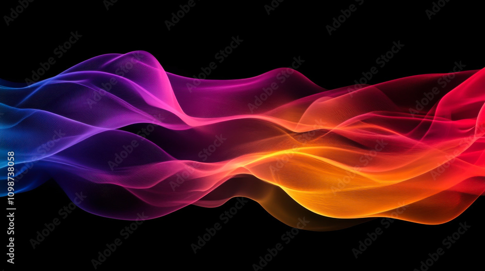 Poster vibrant swirling colors create a mesmerizing abstract design against a dark background, showcasing d