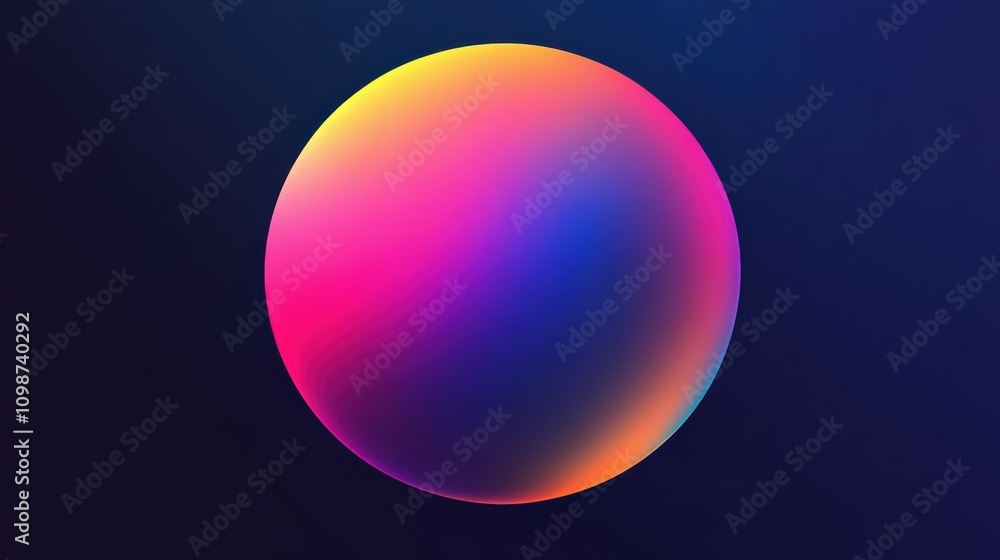 Aufkleber color gradient circle backgrounds, abstract colors blend mesh with soft neon light, vector shapes. c