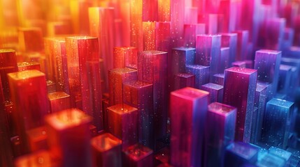 Obraz premium A geometric abstraction with a focus on repetition and pattern.