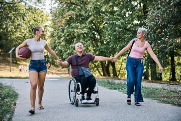 Family Having Fun In Park