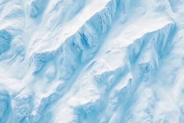Fototapeta premium Pamukkale, Turkey - Aerial view of white cotton castle thermal spring in winter.