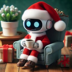 Mini ai robot santa 