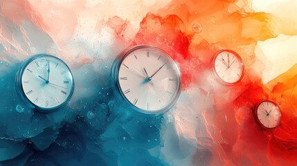 Time Flies, Abstract Clock Concept