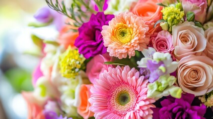 Background with beautiful bouquet