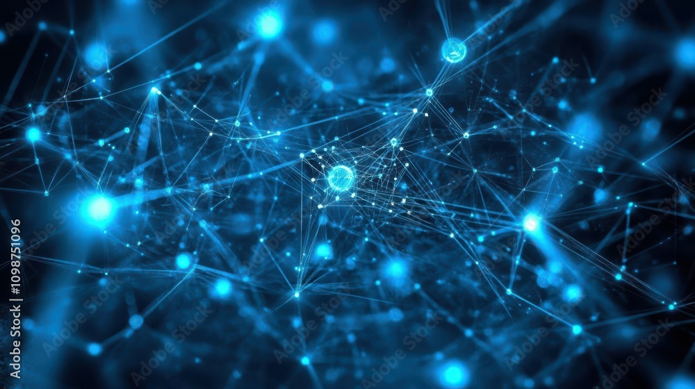 Poster illustration of futuristic technology cyberspace. information network of a data center. abstract bac