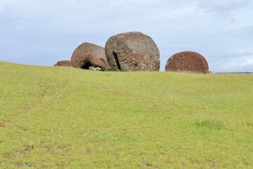 Puna Pau  source of the red scoria  used to carve the pukao (topknots) for  moai statues on Easter...