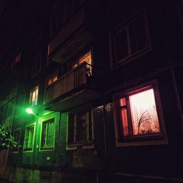 old house in the night