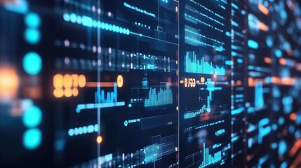 Obraz premium Data analytics technology. Big data dashboard, business analytics and artificial intelligence automation.