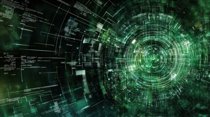 Obraz premium Digital background perfect for tech processes, neural networks, artificial intelligence, data transfer and encryption, digital archives, sound and graphic presentations, science, education