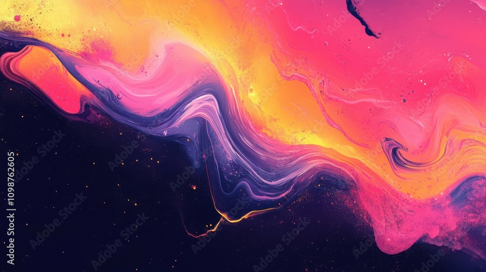 Poster colorful abstract background with wavy patterns and fluid shapes