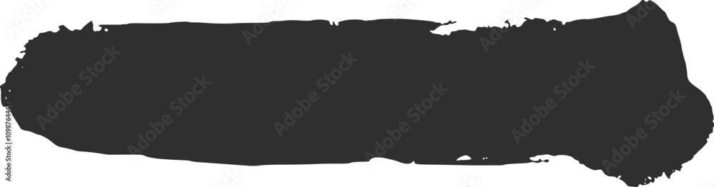 Poster hand painted brush stroke creating a textured banner with a grunge effect, ideal for adding an artis