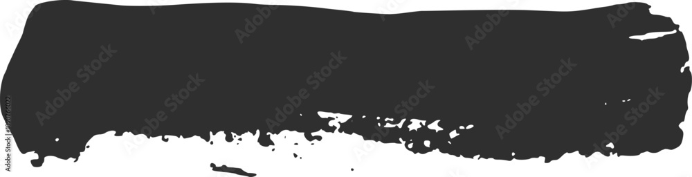 Aufkleber wide dark gray vector brush stroke with visible rough and uneven edges, adding a touch of grunge sty