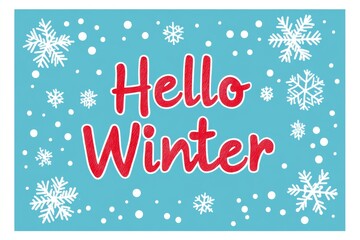 The hello winter sale banner features snowflakes and an ilex branch illustration