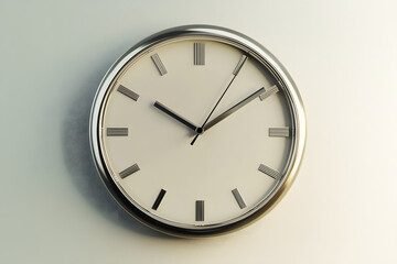 wall clock isolated on white