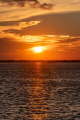 sunset over the sea