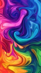 A vibrant swirl of colors blending together in a mesmerizing abstract pattern.