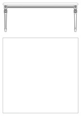 Coffee table for the living room hand-painted in different sizes and types, Elegant baroque and classical designs. Vector Illustration with Front, Side, and Top Views