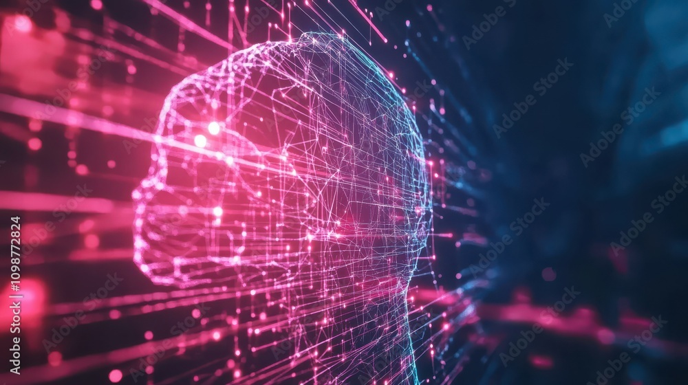 Poster digital backdround ideal for technological operations, neural networks, ai, data transmission and en