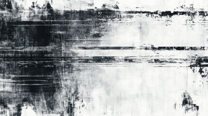 Obraz premium Seamless broken printer streaky faded low ink toner lines transparent overlay texture. Abstract bad blurry vintage xerox photocopy error glitch noise pattern. Dystopia core gritty grunge background.