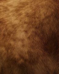 Close-up of a lion skin texture in warm brown tones with detailed fur patterns, wildlife background, realistic