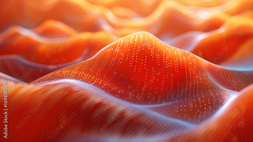 Poster abstract orange red bright colorful fresh background with curves and waves. presentation copy space 