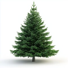 Obraz premium 3d rendered christmas tree isolated on white background 