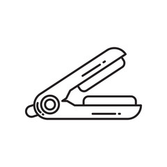 Obraz premium Hair Straightener Line Icon Illustration