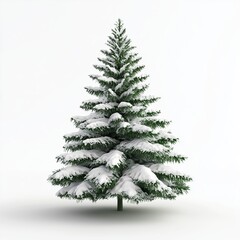 Fototapeta premium 3d rendered christmas tree isolated on white background 