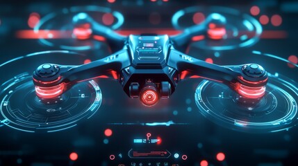 Futuristic Drone with Advanced Technology