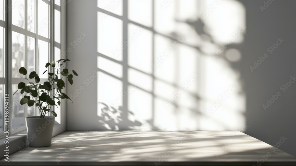 Poster png image of shadow overlay effect isolated on transparent background. light and shadows from window