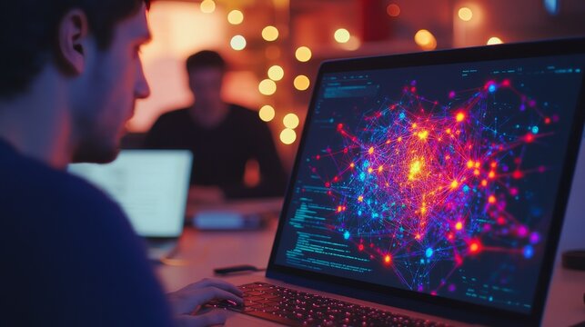 Intricate Network Visualization on a Laptop Screen