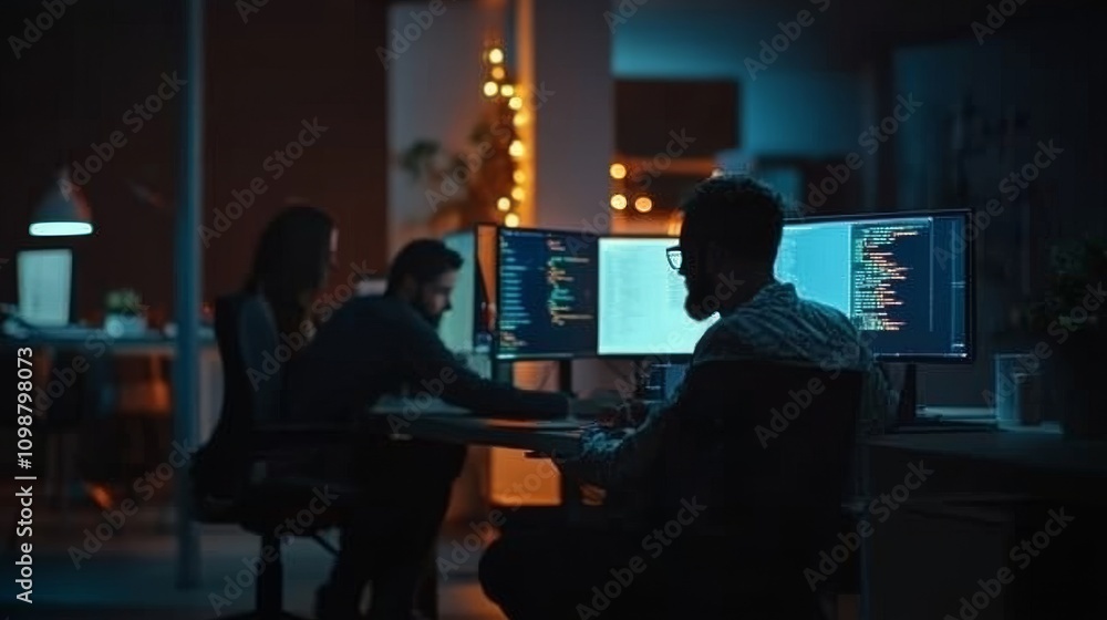 Poster night coders in action