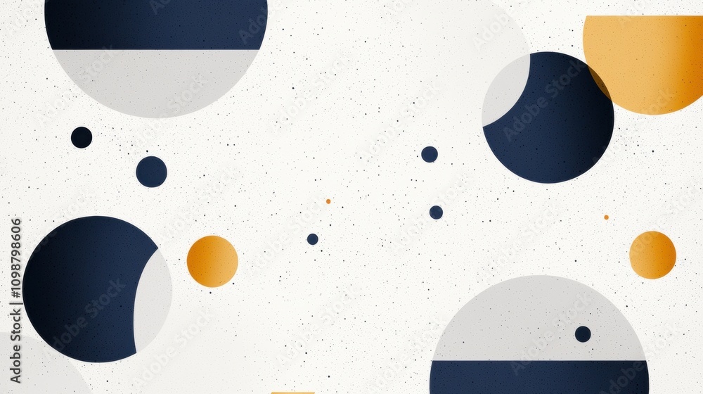 Poster a white background with a lot of circles of different sizes and colors