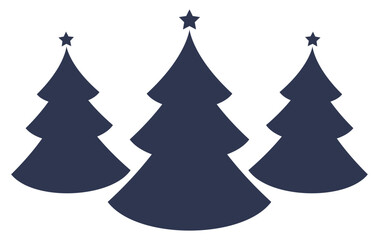 Obraz premium Christmas tree flat icon vector on white background.