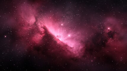 A deep red galaxy with a pinkish hue