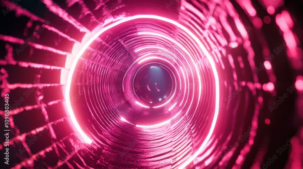 Aufkleber the swirling light effect is centered on a circular lens flare. rotational lines are abstract and ro
