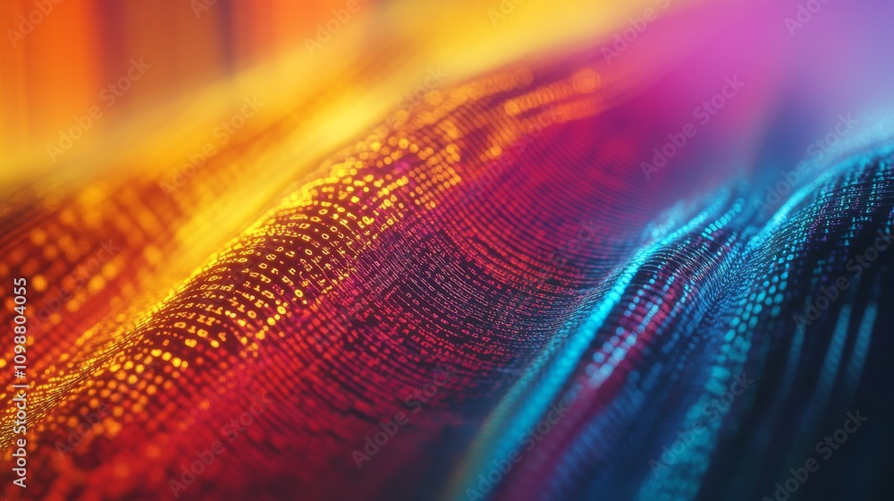 Poster abstract colorful data waves design