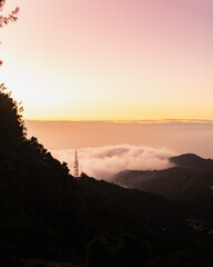 sunset over the mountain