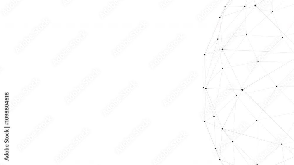 Poster Plexus loop animation background. Information technology or science background. Connected dots. 4k video