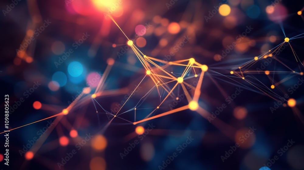 Poster modern digital abstract 3d background. can be used in the description of network abilities, technolo