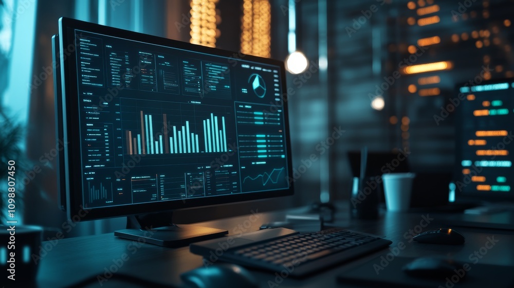 Poster data analysis on a modern computer screen