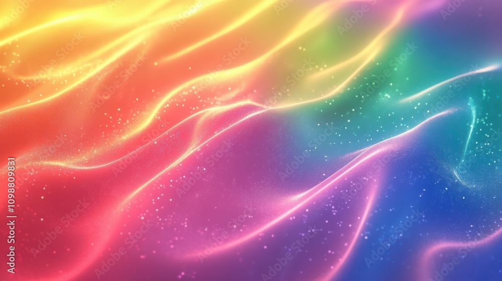 Poster rainbow wallpaper 3d rendering with abstract light effect texture